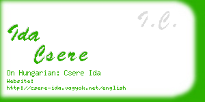 ida csere business card